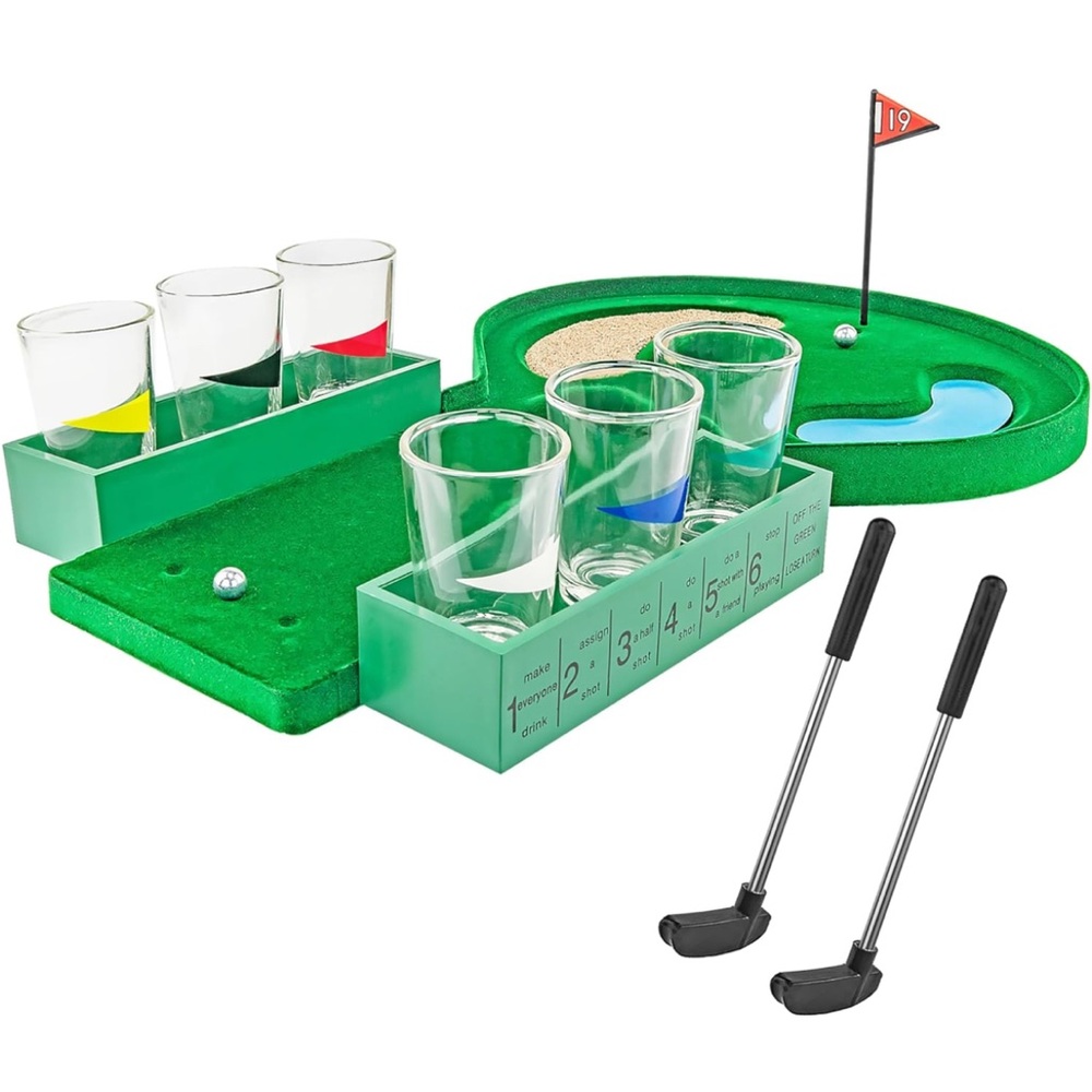 Mini Golf Shot Glass Game Set - Multicolor